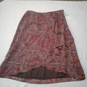 Coldwater Creek Ruffle Paisley Skirt M…